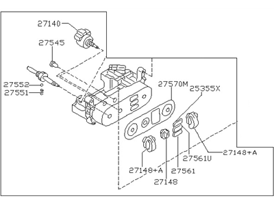 2004 Nissan Sentra A/C Switch - 27510-6Z503