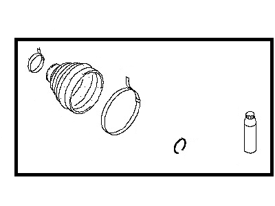 Nissan C9BDA-1BP0A Repair Kit-Dust Boot,Outer