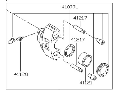 2001 Nissan Quest Brake Caliper Repair Kit - 41001-1B000