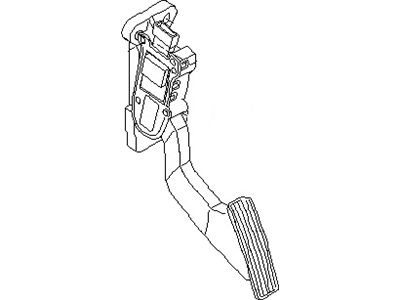 Nissan 18002-6Z700 Lever Complete - Accelerator, W/DRUM