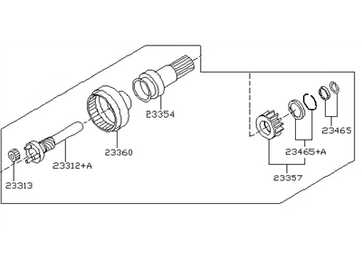 Nissan Murano Starter Drive - 23312-CA000