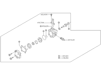 Nissan 49111-7B000 Pump-Power Steer