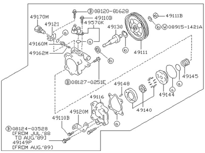 Nissan 49110-40F00 Pump Assy-Power Steering