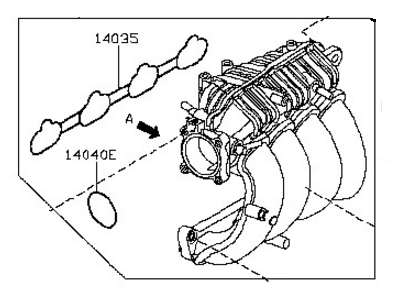 2009 Nissan Sentra Intake Manifold - 14001-ET00A