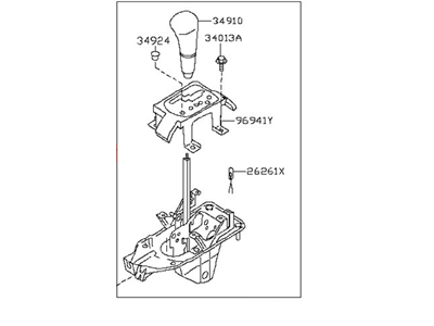 Nissan 34901-8J100 Transmission Control Device Assembly