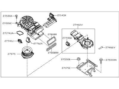 2016 Nissan Pathfinder Blower Motor - 27413-9NJ0A