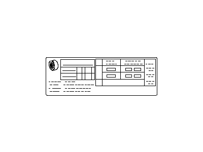Nissan 99090-1FC0B Placard-Tire Limit
