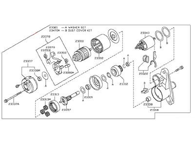 2013 Nissan Versa Starter Motor - 23300-1HK0A