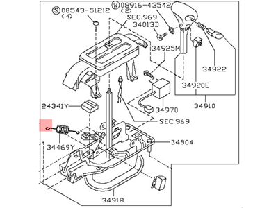 Nissan 34901-40U00 Transmission Control Device Assembly