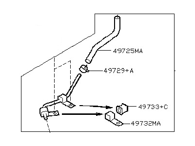 Nissan 49721-9Y010 Hose - Return, Power Steering