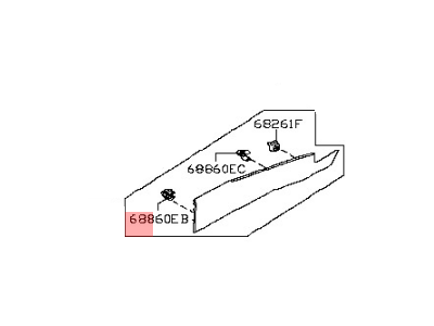 Nissan 68134-6AV6D Panel-Instrument Side,RH