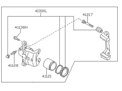 Nissan 41011-60Y02 CALIPER-Brake LH