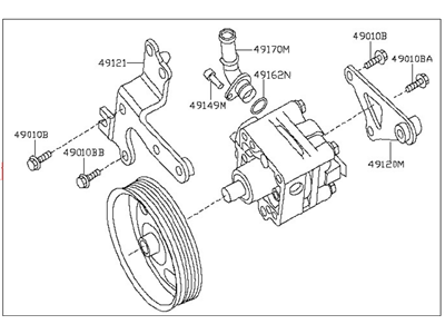 Nissan 49110-ZX02A Pump Assy-Power Steering