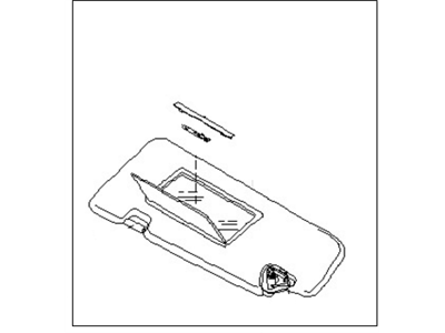 Nissan 96401-EV11B Left Sun Visor Assembly