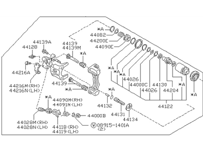 1987 Nissan Maxima Brake Caliper - 44001-D3502