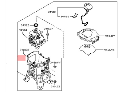 Nissan 34901-3NA0A Transmission Control Device Assembly