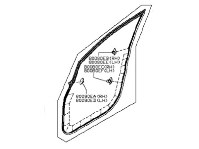 2016 Nissan Quest Door Seal - 80831-1JA0C