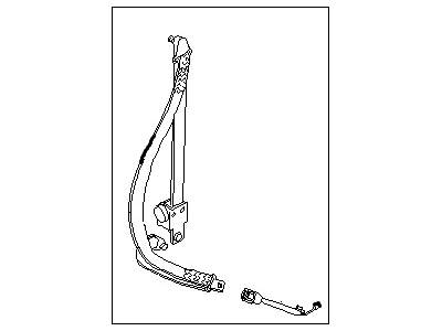 Nissan 86830-P8112 Belt Front Right 3Pt Rd