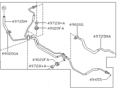 1998 Nissan Sentra Power Steering Hose - 49710-4B300