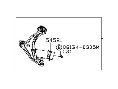 Nissan 54500-9N00B Link Complete-Transverse,Rh