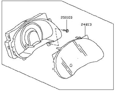 2014 Nissan Versa Speedometer - 24810-9KF0A