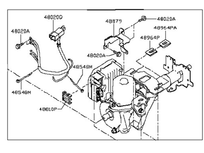 2013 Nissan Leaf Steering Column - 48811-3NF0A