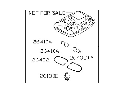 Nissan 26430-5M063 Lamp Assembly-Map