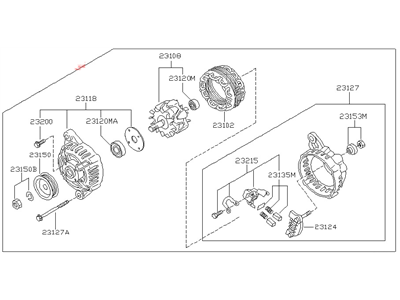 Nissan 23100-1B000 Alternator Assembly