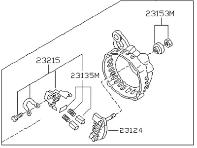 1994 Nissan Quest Alternator Case Kit - 23127-0B000