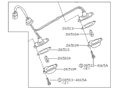 Nissan 26510-0W000 Lamp Assembly-Licence