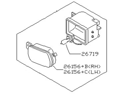 Nissan 26154-66Y00 Lamp Assembly-Fog,RH