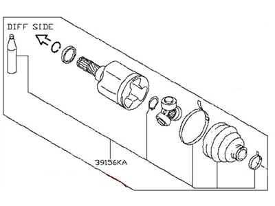 2015 Nissan NV CV Joint - C9711-3LM0A