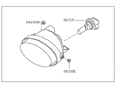 Nissan 26150-7S025 Lamp Assembly-Fog,RH