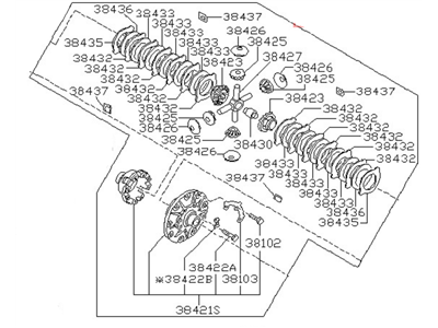 Nissan Hardbody Pickup (D21U) Differential - 38420-T6070