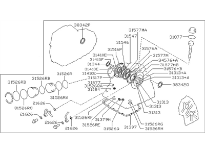 Nissan 31397-33X27 Gasket & Seal Kit-Auto Transmission