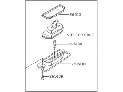 Nissan 26510-3J100 Lamp Assembly-Licence