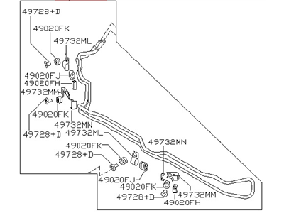 2000 Nissan Quest Power Steering Cooler - 49790-7B010