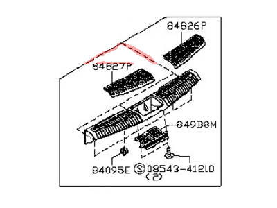 Nissan 84992-1AA0A Plate Luggage, Rear