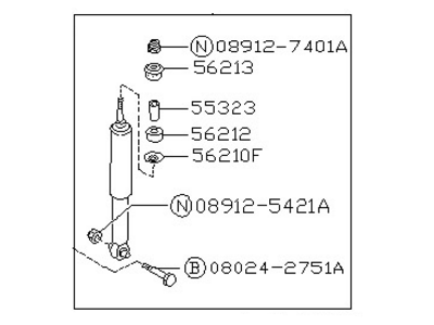 1990 Nissan Van Shock Absorber - 56210-11C25