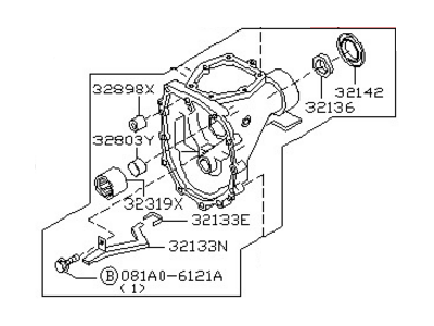 Nissan 32130-4W000 Extension Assy-Rear