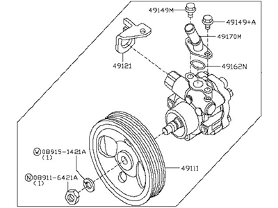 2017 Nissan NV Power Steering Pump - 49110-9JJ0A