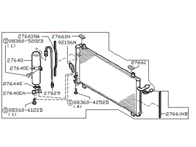 2004 Nissan 350Z A/C Condenser - 92100-CD000