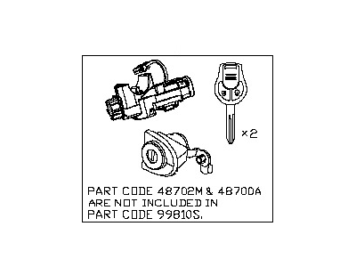 Nissan Juke Ignition Lock Cylinder - 99810-1KA0C