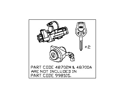 2017 Nissan Juke Ignition Lock Cylinder - 99810-1KA0C