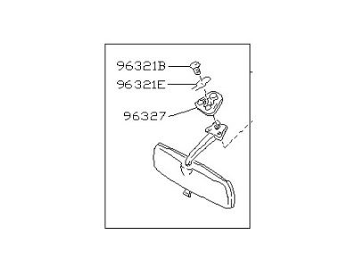1990 Nissan 300ZX Car Mirror - 96321-30P01