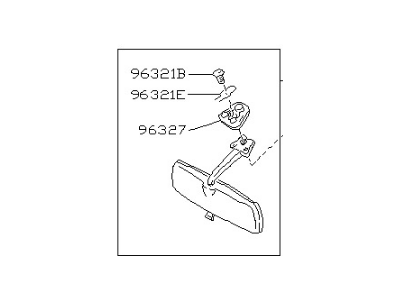 Nissan 96321-30P03 Mirror Assy-Inside