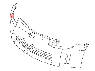 Nissan F2022-1A45H Front Bumper Cover