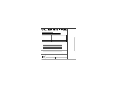 Nissan 14805-7Y001 Sticker-Emission Control