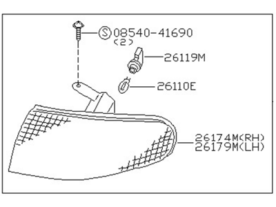 Nissan 26170-75F25 Lamp Assembly-Clearance,RH