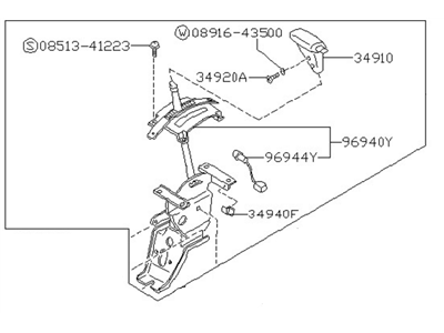 Nissan 34902-26C10 Transmission Control Device Assembly